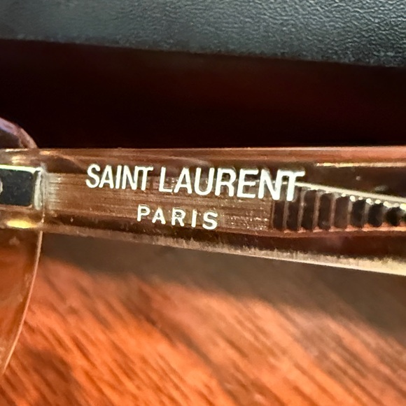 Yves Saint Laurent Heart Sunglasses with Gold Tint - Picture 3 of 7